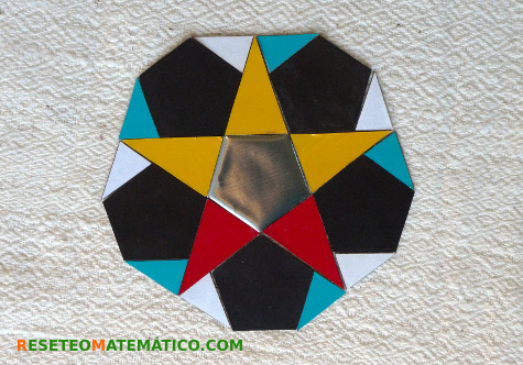 Pattern blocks piezas extra. Teselación irregular de pentágonos y triángulos