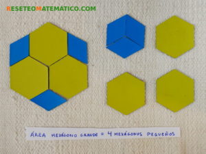 Area del hexagono con Pattern Blocks